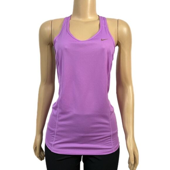 Nike Dri-fit Women’s Mesh Racerback thank top purple Small NWOT - Picture 3 of 3